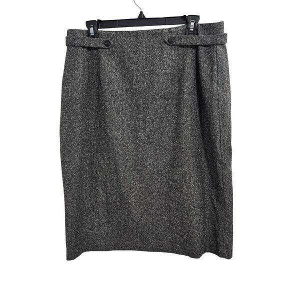 Vintage Wool Blend Grey Pencil Skirt. Size 14 - Picture 1 of 8